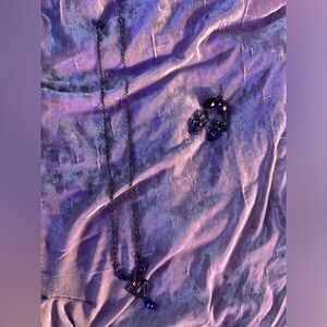 Spider necklace & clip on earrings set spider